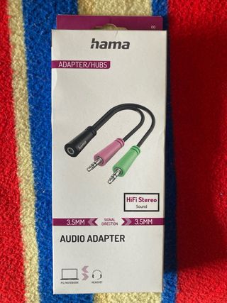 Adaptador Audio Hama 3.5mm PC/Notebook