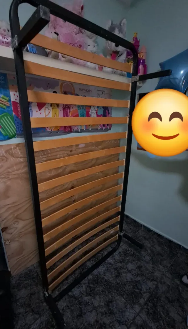 Somier 90cm Metal y Madera