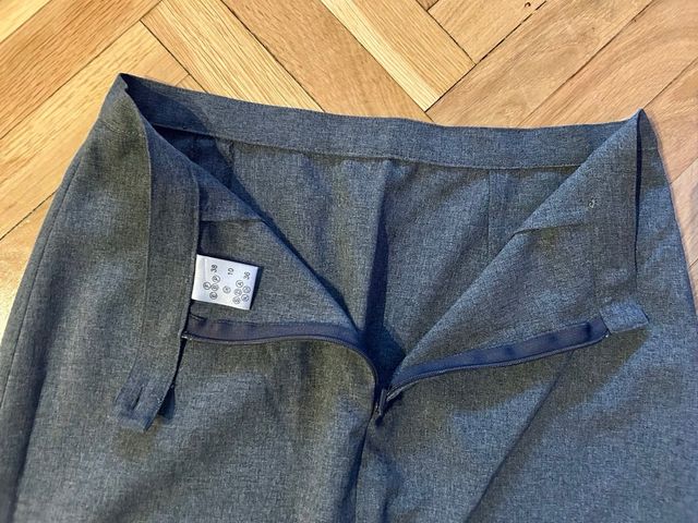 Falda lisa gris talla M/38