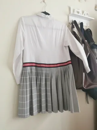 Vestido Zara Plisado Cuadros
