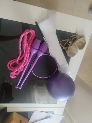 Lote Gimnasia Rítmica: Aro, Cuerda, Mazas,