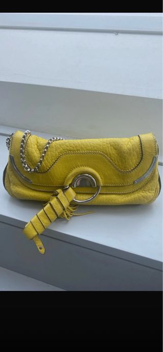 Bolso Celin Amarillo Piel Cadena