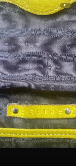 Bolso Celin Amarillo Piel Cadena