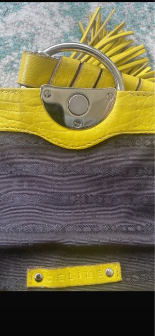 Bolso Celin Amarillo Piel Cadena