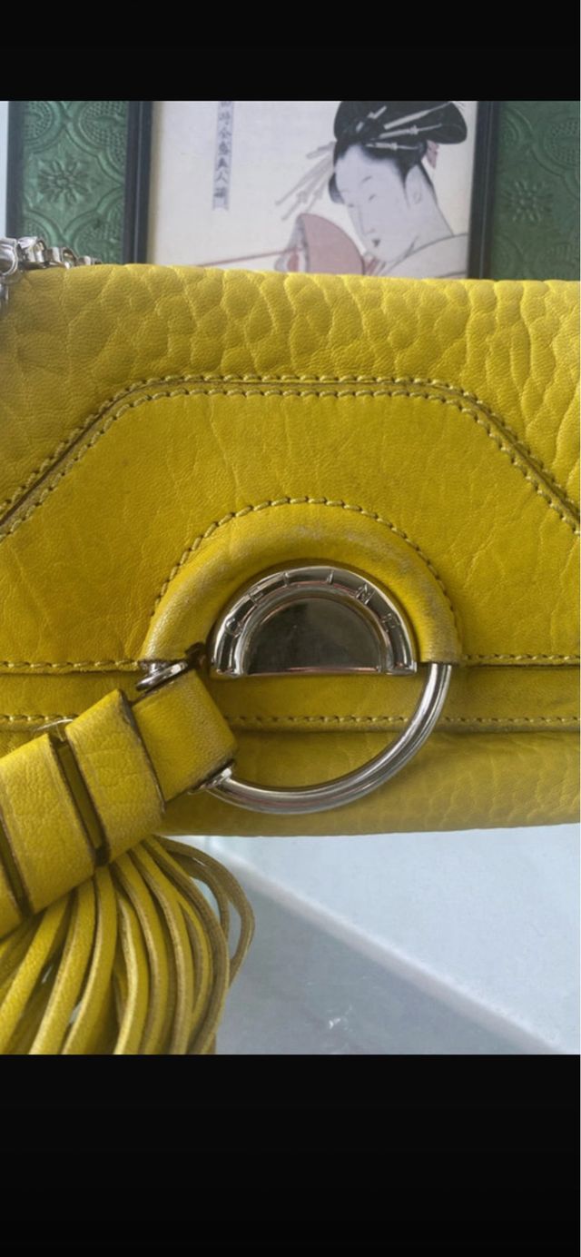 Bolso Celin Amarillo Piel Cadena