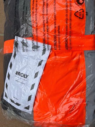 Parka Laboral Naranja Fluor/Gris Talla L 
2 piezas