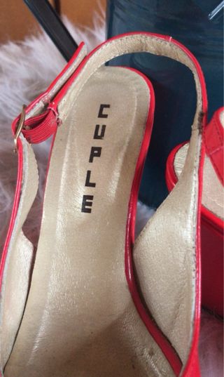 Sandalias Cuplé Charol Rojo Talla 35