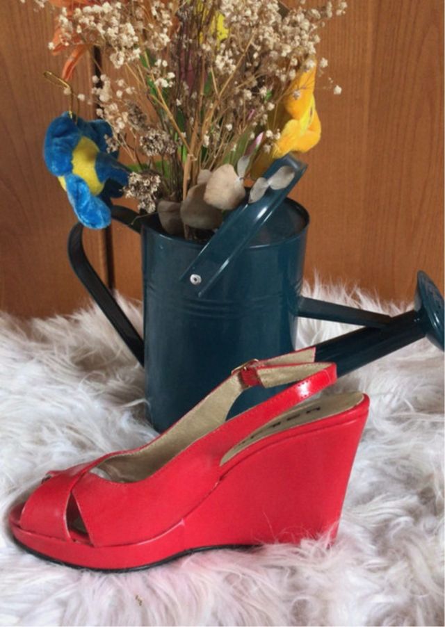 Sandalias Cuplé Charol Rojo Talla 35