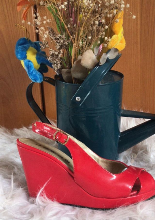 Sandalias Cuplé Charol Rojo Talla 35