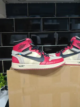 Jordan 1 Off White Beige Rojo