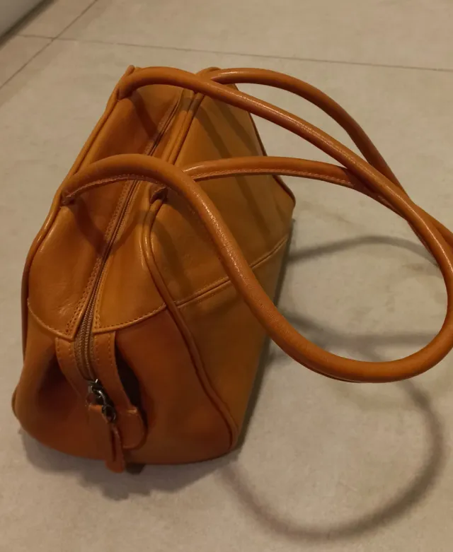 Bolso Piel Hipanitas Camel. Nuevo. 23x18x15cm