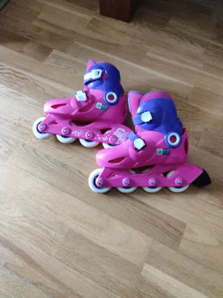 Patines Oxelo Niña Talla 30-33 Rosa/Azul