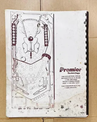 Manuale del flipper Gottlieb Cue Ball Wizard