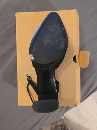 Zapatos Mango destalonados tacón negro talla 40