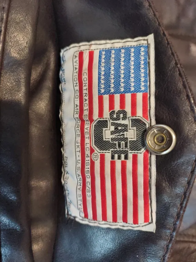 Giubbotto pelle Top Gun marrone scuro