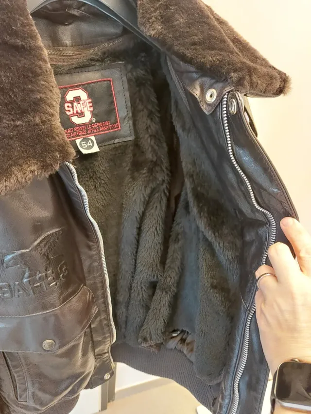 Giubbotto pelle Top Gun marrone scuro