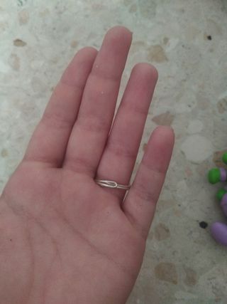 Anillo Plata Ajustable Diseño Rosa