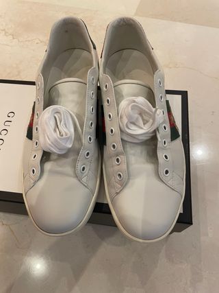 Sneakers Gucci Bee in pelle