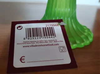 Porta torta in vetro verde