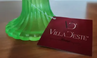 Porta torta in vetro verde