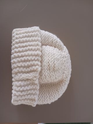 Berretto lana bianco