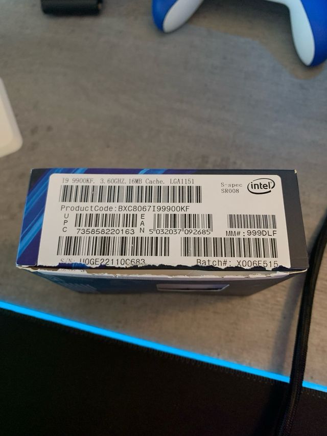 Caixa Original Intel Core i9 9ª Geração