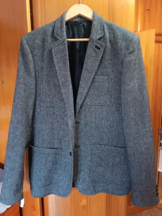 Americana Zara gris oscura hombre