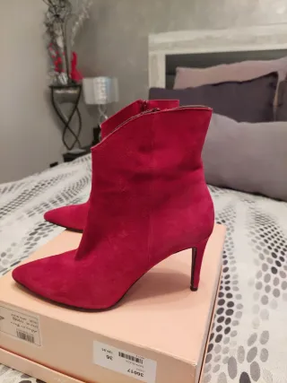 Botines ante rojos talla 36