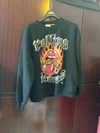 Sudadera Rolling Stones Negra y Roja