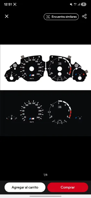 Lámina Cuadro Instrumentos BMW M