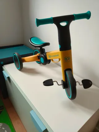 Bicicleta/Triciclo KinderKraft Amarillo/Turquesa.