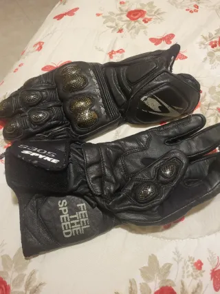 Guanti Moto Spyke Neri Carbonio