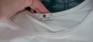 Camiseta Punto Roma manga francesa blanca