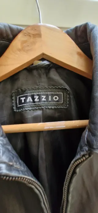 Cazadora Piel Negra Talla M Artesana