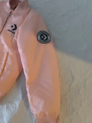 Chaqueta Converse niña rosa