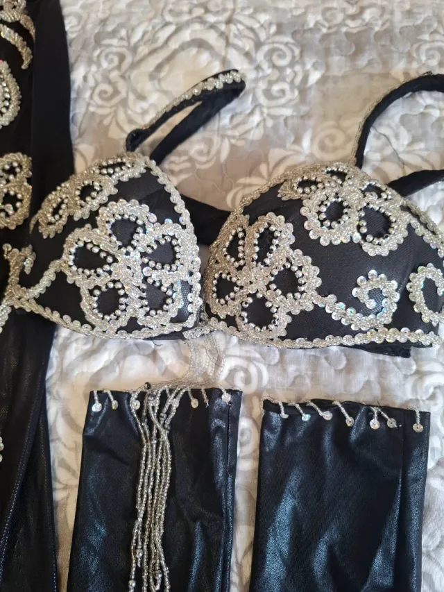 Traje Danza Vientre Profesional Negro