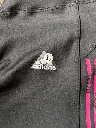 Leggings Adidas Talla L/XL Negro y Rosa 