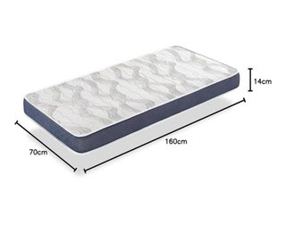 Letto singolo 70x160 faggio + materasso