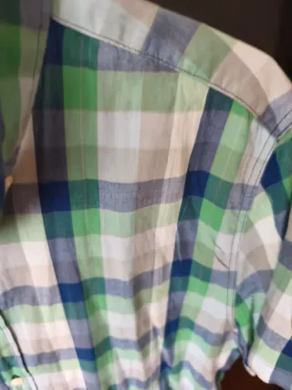 Camisa Levi's cuadros azul y verde Talla L