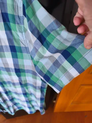 Camisa Levi's cuadros azul y verde Talla L