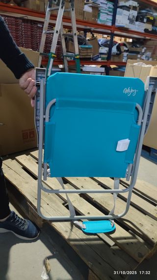 Juego 2 hamacas playa plegables con respaldo 136kg