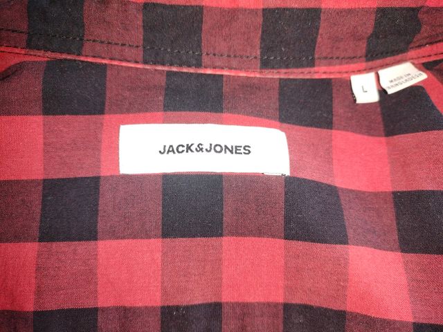 Camisa cuadros roja y negra Talla M