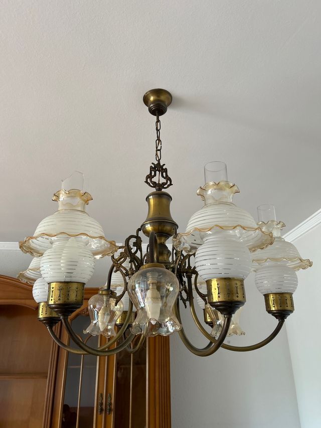 Lámpara de techo vintage dorada