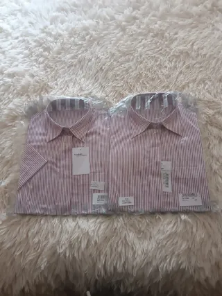 2 Camisas de Mujer Rayas Rosas y Blancas