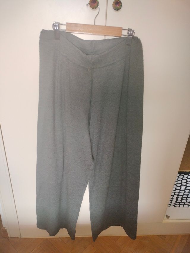 Pantalón mujer punto gris