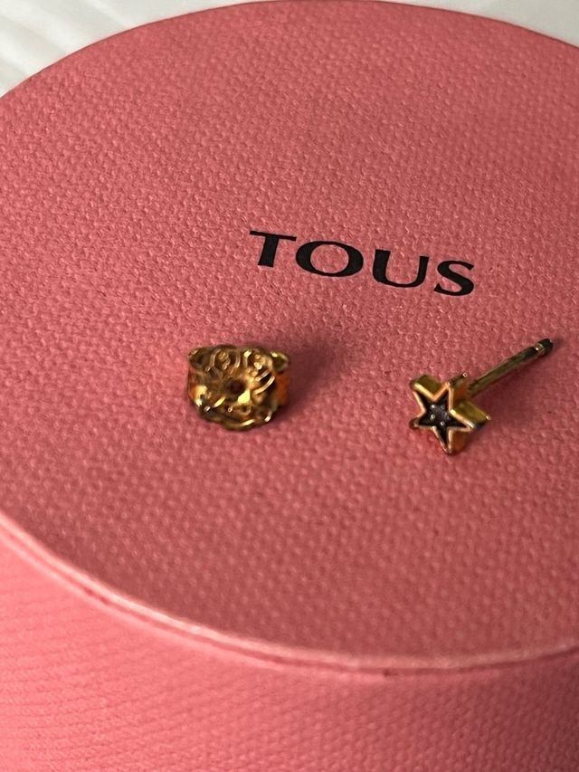 3 Pendientes Tous Flor trébol, corazón y estrella 