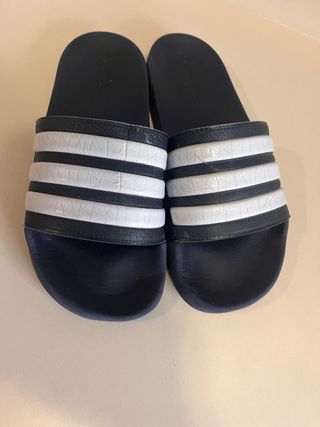 Chanclas Adidas Azul y Blanco