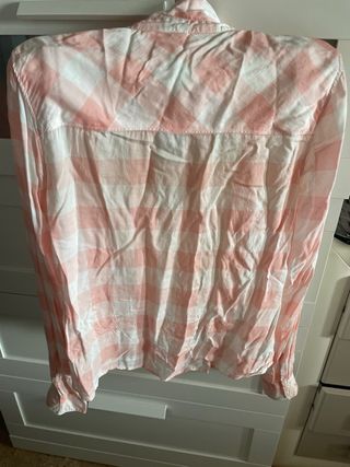 Camisa cuadros rosa y blanca