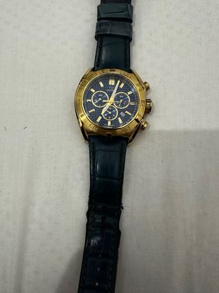 Reloj Jaguar Cronógrafo Azul Dorado