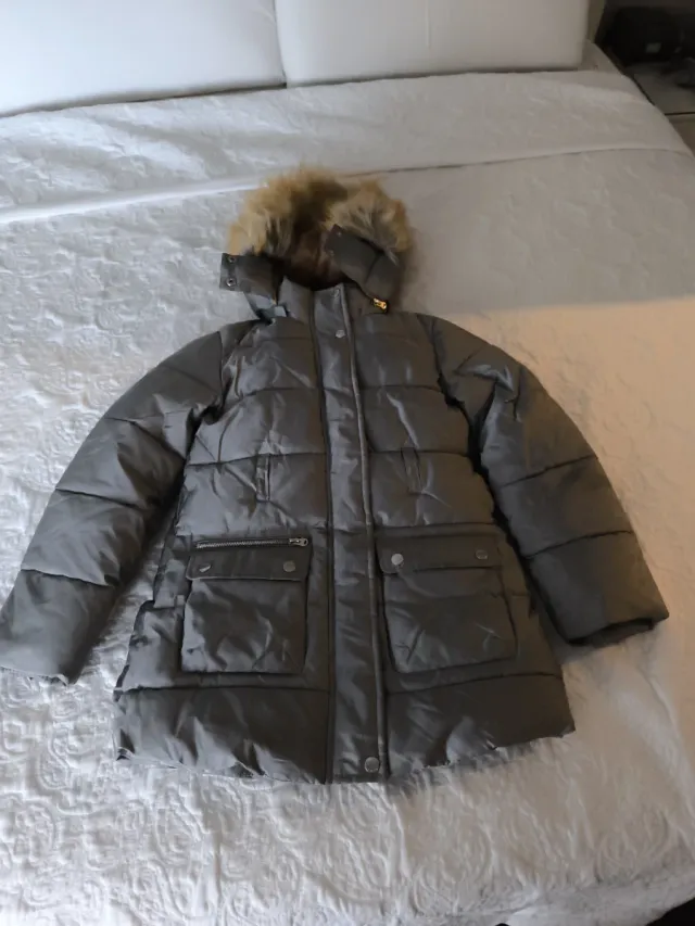 Chaqueta acolchada niña gris